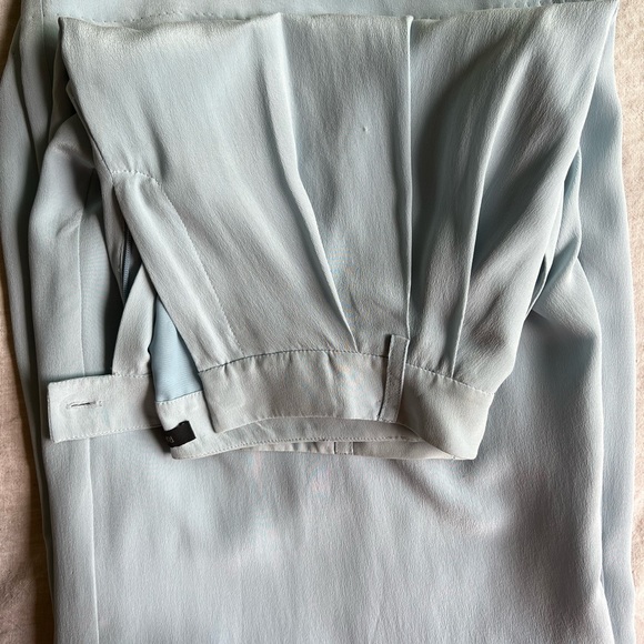 Rachel Zoe 100% Silk Light Blue Wide Leg Pants - Picture 10 of 16